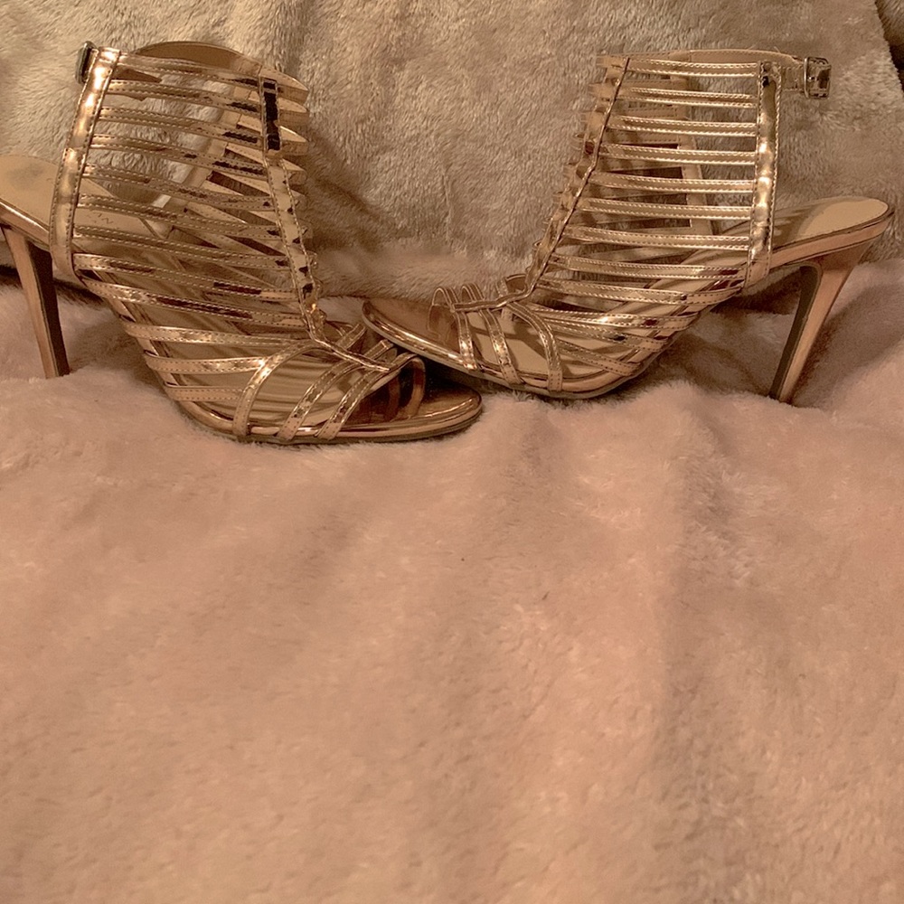 Christian Surinam Rose Gold strap 3 1/2 inch heel